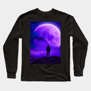 Man Looks at Planet Long Sleeve T-Shirt